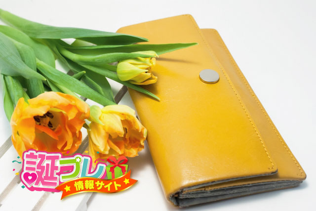 黄色の長財布の画像